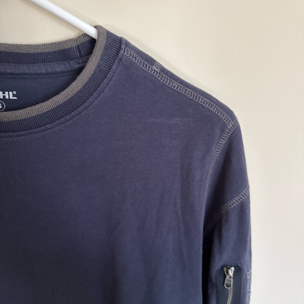 Men’s Navy Blue Organic Cotton KUHL Kommando Crew Pullover Size Small Outdoors - Picture 8 of 8